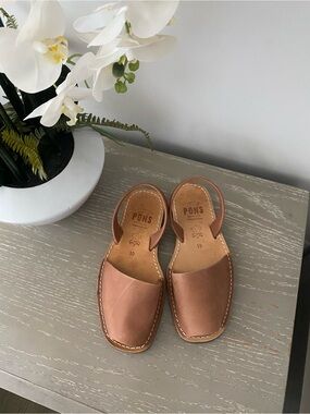 Pons Brown Leather Women’s Slingback Sandals